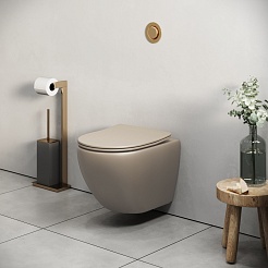 Grossman Унитаз подвесной Color GR-4455BRLMS светло-коричневый матовый – фотография-8